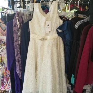 Ivory flower girl dress